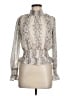 Japna 100% Polyester Silver Long Sleeve Blouse Size M - photo 1