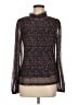 Sanctuary Burgundy Black Long Sleeve Blouse Size M - photo 1