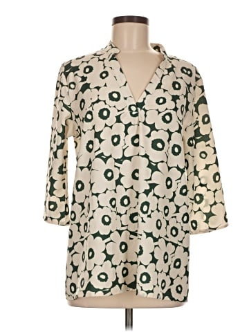 Unbranded 3/4 Sleeve Button-Down Shirt (view 1)
