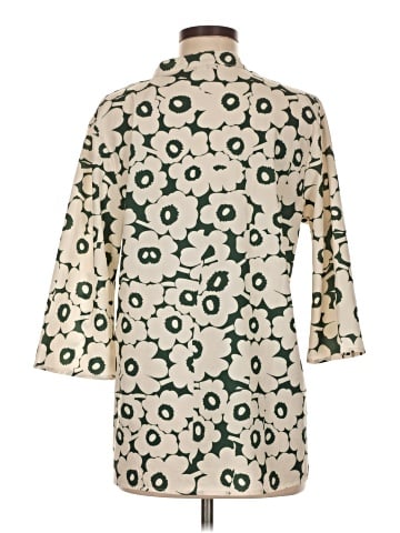 Unbranded 3/4 Sleeve Button-Down Shirt (view 2)