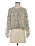 Dress Forum 100% Polyester Floral Green Long Sleeve Blouse Size S - photo 1