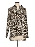 Pleione 100% Polyester Animal Print Ivory Long Sleeve Blouse Size M - photo 1