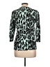 AB Studio 100% Cotton Animal Print Teal Cardigan Size L - photo 2