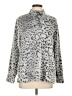 Weekends by Chico's 100% Polyester Animal Print Silver Pullover Sweater Size L - photo 1