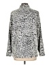 Weekends by Chico's 100% Polyester Animal Print Silver Pullover Sweater Size L - photo 2