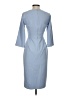 L.K. Bennett Solid Blue Casual Dress Size 2 - photo 2