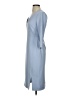 L.K. Bennett Solid Blue Casual Dress Size 2 - photo 5