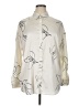 Worthington 100% Polyester Print Ivory Long Sleeve Blouse Size XL - photo 1