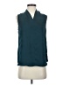 Ann Taylor 100% Polyester Teal Sleeveless Blouse Size XS - photo 1