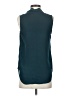 Ann Taylor 100% Polyester Teal Sleeveless Blouse Size XS - photo 2