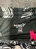 Active by Old Navy 100% Polyester Tropical Black Gray Shorts Size 10 - 12 - photo 3