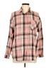 Unbranded 100% Polyester Plaid Pink Long Sleeve Blouse Size M - photo 1