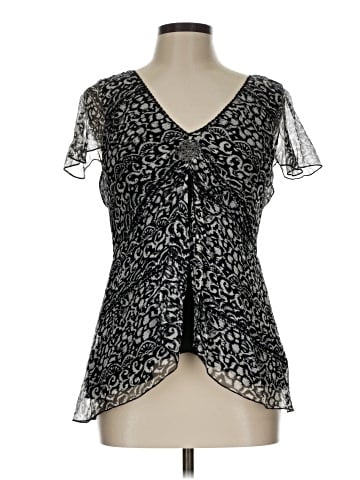 Nine West Short Sleeve Silk Top (view 1)