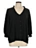Gibson Look 100% Polyester Black 3/4 Sleeve Blouse Size L - photo 1