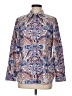 Talbots 100% Cotton Paisley Blue Long Sleeve Button-Down Shirt Size M - photo 1