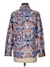 Talbots 100% Cotton Paisley Blue Long Sleeve Button-Down Shirt Size M - photo 2