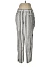 Garnet Hill Stripes Silver Casual Pants Size 8 - photo 2