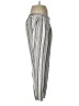 Garnet Hill Stripes Silver Casual Pants Size 8 - photo 4