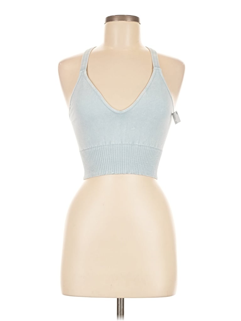 Pre-owned Fp Movement Tank Top Blue Halter Neckline Tops