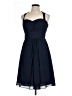 Bill Levkoff 100% Polyester Solid Blue Cocktail Dress Size 10 - photo 1