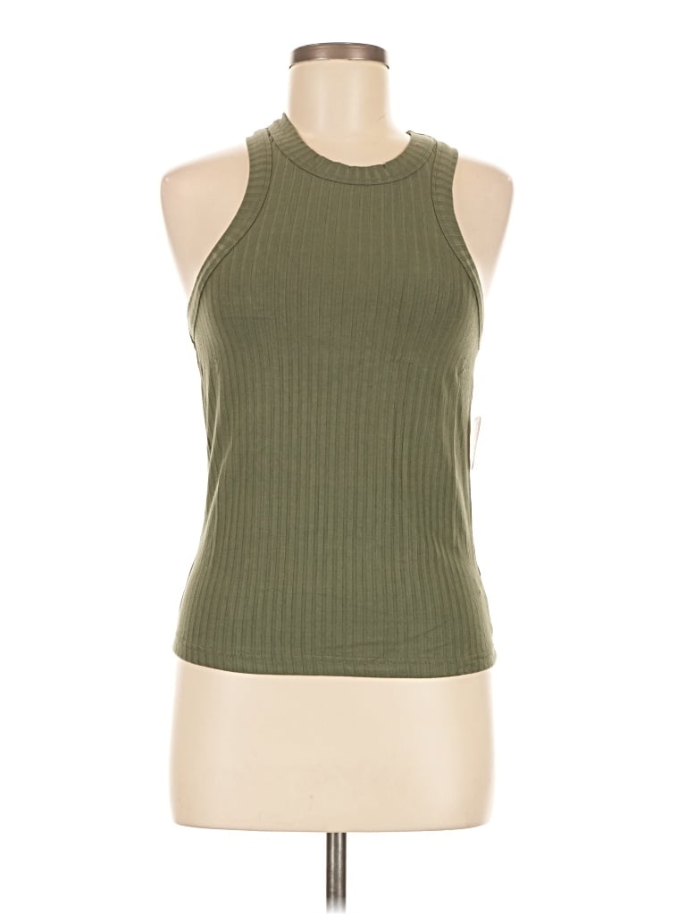 Pre-owned Fp Movement Tank Top Green Halter Neckline Tops
