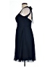 Bill Levkoff 100% Polyester Solid Blue Cocktail Dress Size 10 - photo 5