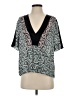 A.L.C. 100% Silk Teal Short Sleeve Silk Top Size 4 - photo 1