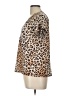 Goddess 100% Polyester Animal Print Brown Short Sleeve Blouse Size L - photo 5
