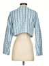 Shein Checkered-gingham Blue Jacket Size 4 - photo 2