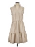 Unbranded Solid Tan Casual Dress Size XXS (estimated) - photo 1