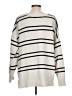 Sanctuary 100% Polyester Stripes Ivory Pullover Sweater Size L - photo 2