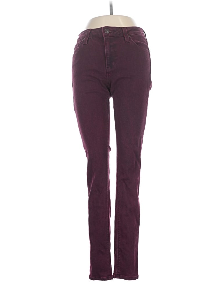 Pre-owned Just Black Jeans In Burgundy