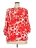 Kenar 100% Rayon Red 3/4 Sleeve Blouse Size 2X - photo 2
