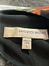 Lavender Brown 100% Polyester Print Black Casual Dress Size L - photo 7