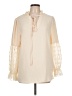 Unbranded 100% Polyester Ivory Long Sleeve Blouse Size L - photo 1