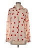 Ann Taylor LOFT 100% Polyester Polka Dots Tan Long Sleeve Blouse Size S - photo 1