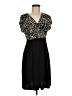 En Focus Studio Animal Print Black Cocktail Dress Size 8 - photo 1