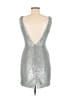 Allure Bridals 100% Polyester Metallic Silver Cocktail Dress Size 8 - photo 2