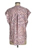 Veronica M. Paisley Pink Short Sleeve Blouse Size M - photo 2