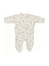 Triplets Print Ivory Long Sleeve Onesie Size 0-3 mo - photo 1