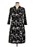 Coldwater Creek Print Black Casual Dress Size 14 - photo 1