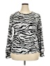 Social Standard by Sanctuary Animal Print Silver Pullover Sweater Size XXL - photo 1