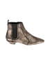 Linea Paolo Metallic Gold Black Ankle Boots Size 5 - photo 1