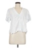 Splendid White Short Sleeve Blouse Size M - photo 1