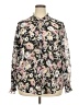 Torrid 100% Polyester Floral Black Long Sleeve Blouse Size 2X Plus (2) - photo 1