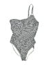 Speedo Houndstooth Ivory One Piece Swimsuit Size 12 - photo 1