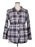 Torrid Plaid Purple Long Sleeve Button-Down Shirt Size 2X Plus (2) - photo 1