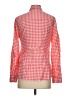 Gap - Maternity 100% Cotton Checkered-gingham Pink Long Sleeve Button-Down Shirt Size S - photo 2