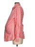 Gap - Maternity 100% Cotton Checkered-gingham Pink Long Sleeve Button-Down Shirt Size S - photo 5