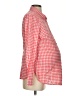 Gap - Maternity 100% Cotton Checkered-gingham Pink Long Sleeve Button-Down Shirt Size S - photo 4
